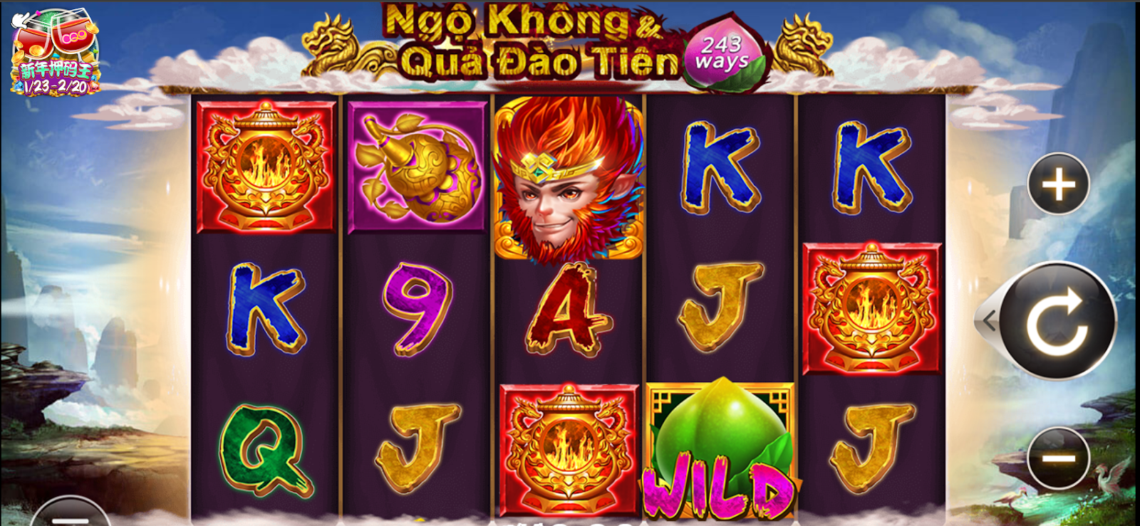 Giao diện trò chơi Wukong Peaches tại nhà cái SM66